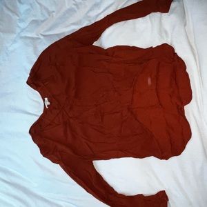 Rust colored dress top urban outfitters